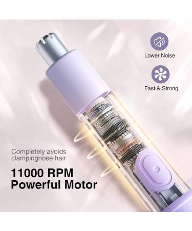TOUCHBeauty 2024 Ear and Nose Hair Trimmer for Women - Powerful 11 000 RPM Rechargeable IPX7 Waterproof Easy Clean Facial Hair Groomer in Purple - Buy Online on GoSupps.com