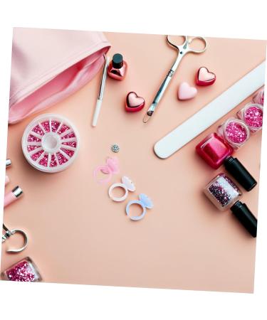  Healvian Healvian 300 Piece Eyelash Extension Glue Holder Rings in Blue White Pink Durable Compact for Professional Use in Lash Studios Training - Buy Online on GoSupps.com