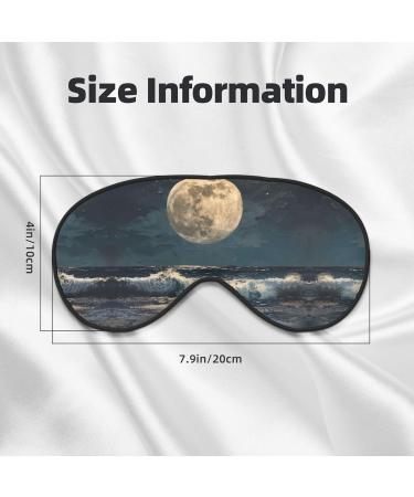 Moon and Sea Print Double-Sided Eye Mask Soft and Light Blocking for Enhancing Sleep Quality - Buy Online on GoSupps.com