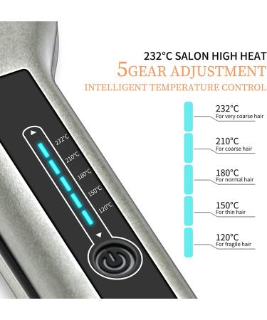 K&K 2.16 Extra-Wide 3D Floating Tourmaline Ceramic Hair Straightener | 250 F-450 F MCH Flat Irons | Instant Heat | Dual Voltage - Buy Online on GoSupps.com
