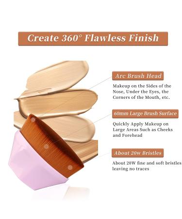 3 Pack Foundation Brushes for Liquid and Powder Makeup | Kabuki and Flawless Application | Brochas De Maquillaje - Buy Online on GoSupps.com