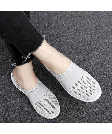 Bonseor Orthopedic Arch Support Walking Shoes - Breathable Slip-On Sneakers for Diabetics | Khaki 7.5 - Buy Online on GoSupps.com