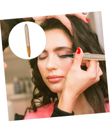 Mipcase Self Adhesive Mascara Eyelash Tools Eyeliner Pencil Black Makeup Supplies No Smudge Eye Shadow 1 count (Pack of 1) Golden - Buy Online on GoSupps.com