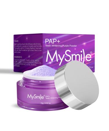 MySmile Pap Natural Mint Non-Sensitive Teeth Whitening Powder Cavity Prevention Little Foam for Cleaning Tooth Fresh Breath Care Oral Alternative Fluoride Free Toothpaste -1.04 oz (Bright Purple)