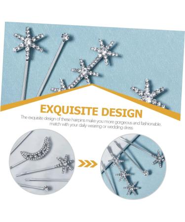 FOMIYES 1 Set Fringe Bobby Pin Star Hair Clips Hair Accessories for Women Wedding Hair Barrettes for Women Bling Bobby Star Hair Pin Metal Hair Barrettes Rhinestone Fashion Side Clip Girl - Buy Online on GoSupps.com