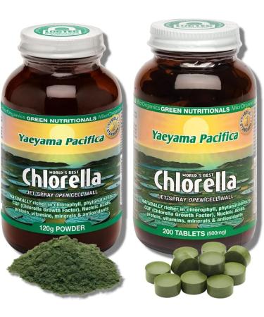 Green Nutritionals Yaeyama Pacifica Chlorella 120g Powder - Vegan & Vegetarian Superfood - Buy Online on GoSupps.com