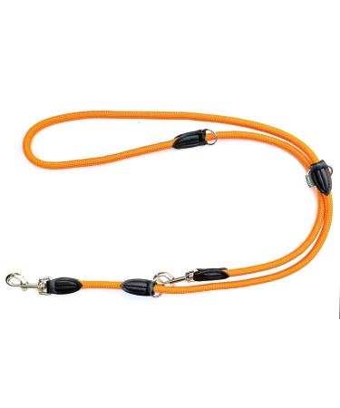 Leitengr n dog leash derby |2m length robust nylon flexibly adjustable for medium -sized to large dogs |Bright orange true orange 2 m x 1.1 cm - Buy Online on GoSupps.com