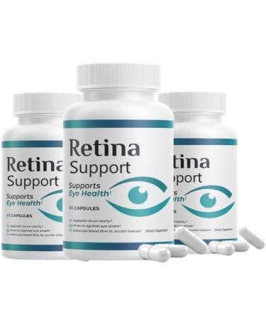 M B (Pack 3) RetinaSupport Supplement Capsules VisionClear Pills - Maximum Strength Supplement for VisionVitamin (180 Capsules)