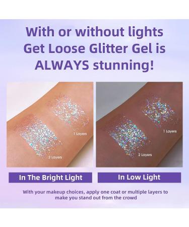 HOSAILY Holographic Chameleon Mermaid Glitter Gel - Color Shifting Metallic Sparkle for Face, Body, Hair, Eyes, Lips, Nails - Long Lasting Liquid Glitter for Festivals & Parties - Buy Online on GoSupps.com