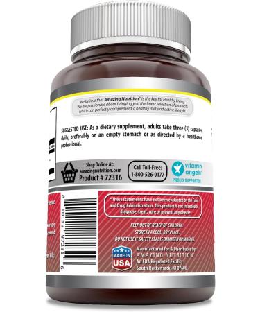 Amazing Formulas Acetyl L-Carnitine 1500mg 200 Capsules | ALCAR Supplement | Non-GMO | Gluten Free | Made in USA - Buy Online on GoSupps.com