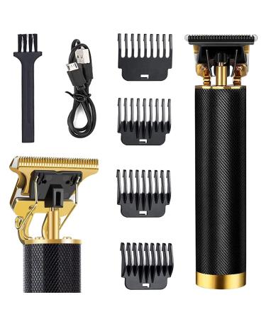 Professional Hair Clipper T Blade Trimmer for Men Cordless Clippers and Grooming Kit for Beard and Hair Rechargeable Electric Trimmers for Men and Pro Barbers (Black)