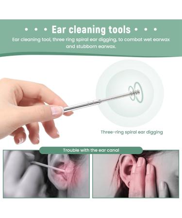 piuryue 6Pcs Ear Pick Set Stainless Steel Earpick Ear Wax Curette Remover Spoon Spiral Ear Clean Tool With Case - Buy Online on GoSupps.com