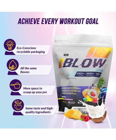 Limitless Pharma Blow Pre Workout Powder | Increased Energy Nitric Oxide Booster Enhanced Endurance Focus | L-Citrulline Beta-Alanine L-Arginine Caffeine | 50 Servings (Kiwi Watermelon) Kiwi Watermelon 50 Servings (Pack of 1) - Buy Online on GoSupps.com