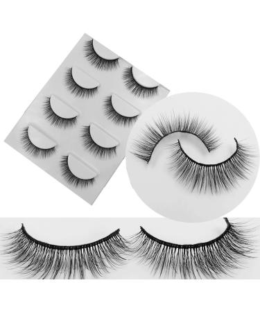 Evenden 3D Faux Eyelashes Handmade Luxurious Volume Natural False Eyelashes 5 Pairs with Tweezers 00 - Buy Online on GoSupps.com
