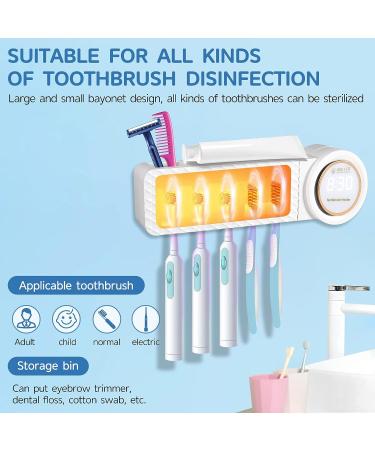 UV Toothbrush Holder Toothbrush Sanitizer for Electric/Regular Toothbrush  Sterilization & Timing Toothbrush Holder for Bathroom - Buy Online on GoSupps.com
