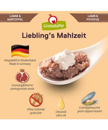 Granapet Liebling's Meal Lamb & Potato - Grain-Free Wet Dog Food (6 x 400g) | No Sugar Additives Healthy Single Feed - Buy Online on GoSupps.com