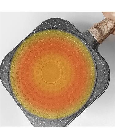 DELURA Saucepan Frying Pot Pan Steak Egg Pancake Thickened Omelet Pan Wooden Handle Pan for Kitchen Utensils Wok - Buy Online on GoSupps.com