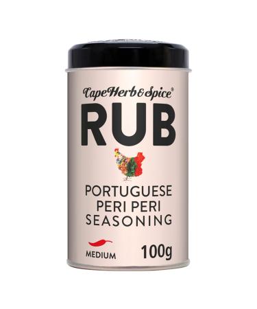 Cape Herb & Spice Rub Portuguese Peri Peri Seasoning Condiment Chilli Rating Medium 100 g Tin (Pack of 1) Portugese Peri Peri 100g - Buy Online on GoSupps.com