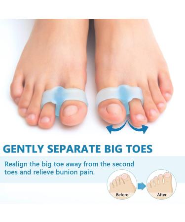 PrettSole Big Toe Separators (6 Pairs) - Bunion Relief Pads with 2 Loops for Toe Alignment and Overlapping Toes - Toe Spacers for Corn and Blisters - Buy Online on GoSupps.com