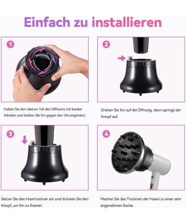 Universal Hair Diffuser Attachment for Blow Dryer - Perfect for Curly & Wavy Hair Styling | Adjustable 1.65-3.14 Inches - Buy Online on GoSupps.com