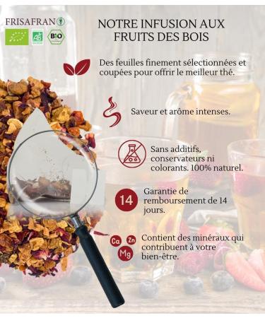  FRISAFRAN FRISAFRAN | Organic Forest Fruit Infusion in Pyramids 30 Units | 60g | Relaxing Rich in Vitamins | Infusion with Fruits - Buy Online on GoSupps.com