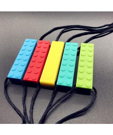 5 Silicone Kau Bite Ring Necklaces - Soft Sensory Toys for Autism & ADHD | Jewelry Pendant for Adults & Babies - Buy Online on GoSupps.com