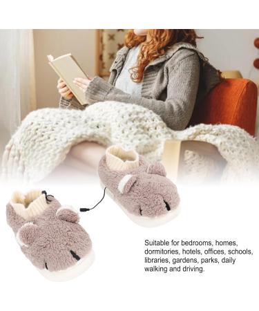 Buy Alomejor Electrically Heated Slippers - Soft Comfortable & Plush USB Foot Warmer - Warm Non-Slip Boots in Brown for Ultimate Comfort - Buy Online on GoSupps.com