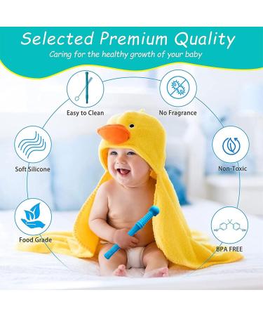 4 Pieces Silicone Baby Bite Tube Set | Toddler Biting Toys for Sensory Exploration & Teething Relief (0-6 Months) - Buy Online on GoSupps.com