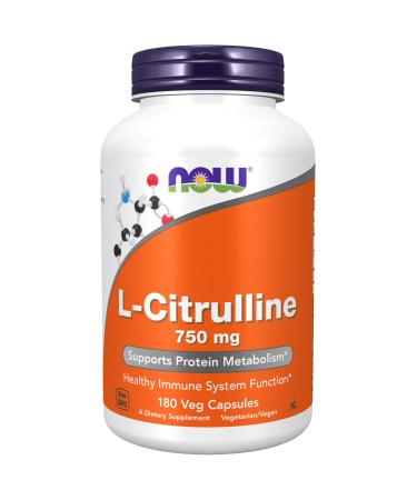 Now Foods L-Citrulline 750 mg 180  Veg Capsules