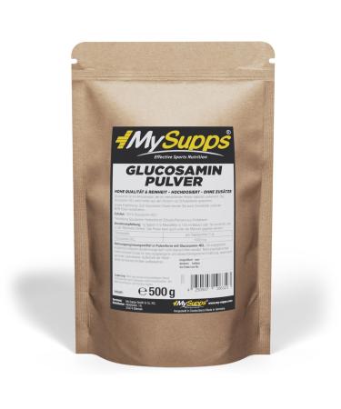 My Supps 500g Glucosamin powder with 100% pure glucosamine hcl - glucosamine dinus powder vegan & high -dose - glucosamine powder made in germany