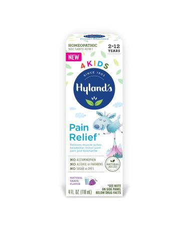 Hyland's 4 Kids Pain Relief 2-12 Years Natural Grape 4 fl oz (118 ml)