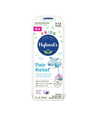 Hyland's 4 Kids Pain Relief 2-12 Years Natural Grape 4 fl oz (118 ml)