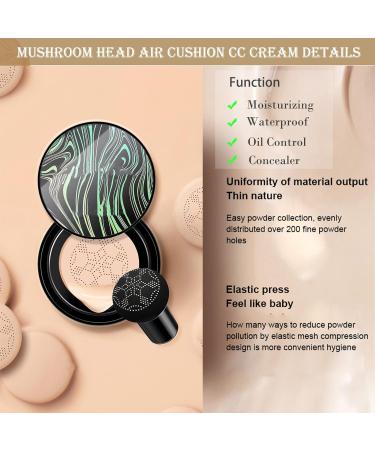 Mushroom Head CC Cream Foundation - Moisturizing & Brightening Formula for Even Skin Tone | Lightweight & Oil Control (Natural) - Buy Online on GoSupps.com