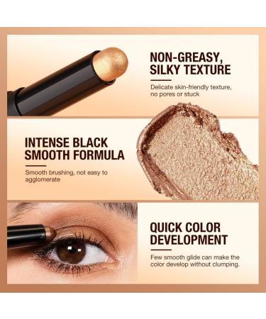 Ofanyia Shimmer Matte Eyeshadow Stick - Waterproof Hypoallergenic Eye Brightener Crayon Gift Set (Set C) - Buy Online on GoSupps.com