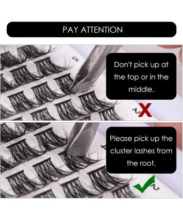 72PCS 3D False Eyelashes Natural Look D Curl Reusable Cluster Lashes - DIY Eyelash Extensions Mix 10-16MM | DM06 Volume - Buy Online on GoSupps.com
