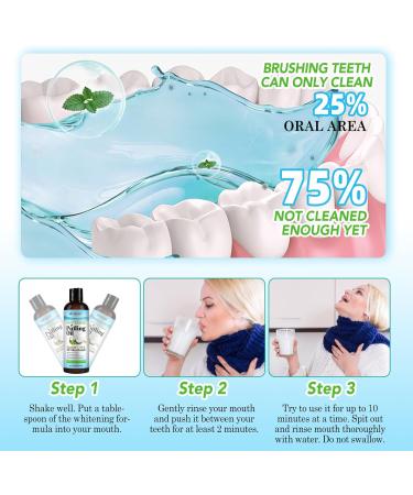 Coconut Oil Pulling Mouthwash | All-Natural Teeth Whitening & Gum Health | Refreshing Coconut Mint Flavor | Alcohol-Free Includes Tongue Scraper (8 Fl Oz - Buy Online on GoSupps.com