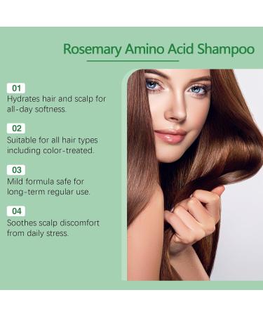 XINRAN Rosemary amino acids shampoo rosemary growth shampoo thinning dry hair rosemary amino acids moisturizing shampoos strengthens roots controls oily all hair types 1 piece 1 piece - Buy Online on GoSupps.com