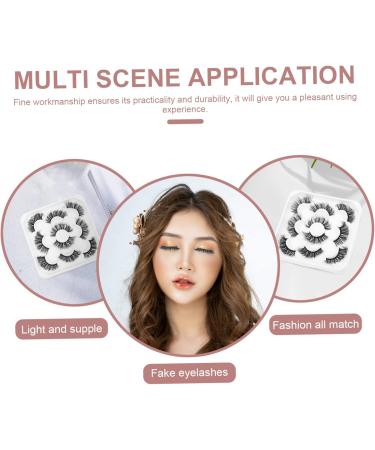 Healeved 5 Pairs Eyelashes Fake Lash Women Fake Eyelash Natural Lashes Cosmetic Lashes for Women False Lash Fluffy Lash Extension Cosmetic Fake Lashes Long Fake Lash - Buy Online on GoSupps.com