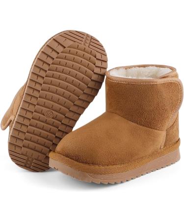 MK MATT KEELY Baby Winter Snow Boots Toddler Unisex Plush Booties - Brown | 5 UK Child - Buy Online on GoSupps.com
