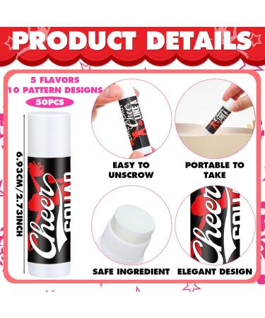Buy 50 Sets Cheer Gifts - Lip Balm Organza Bags & Tags for Cheerleaders | Bulk Moisturizing Gifts for Teams (Red - Buy Online on GoSupps.com