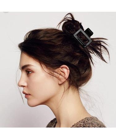 6 PCS Non-Slip Hair Claw Clips Set for Women and Girls - Small Square and Rectangle Clips for Thick and Thin Hair - Bright Hair Accessories - Buy Online on GoSupps.com