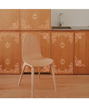 Infunly 4PCS Corner Stencils for Painting - Large Flower Square Border Wall Stencil for DIY Art & Craft on Wood, Canvas, Fabric & Floor - Buy Online on GoSupps.com