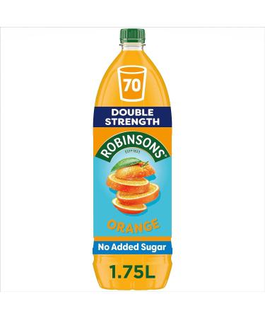 2WORK KF03805 2-Ply Centrefeed Roll 150 m Blue Pack of 6 & Robinsons Double Strength Orange No Added Sugar Squash 1.75 l (Pack of 1) + SPORT_RACKET 200575 - Buy Online on GoSupps.com