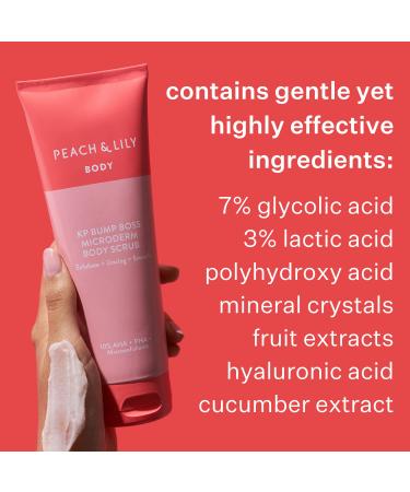 Peach & Lily KP Bump Boss Microderm Body Scrub | 10% AHA for Smooth, Silky-Soft, Radiant Skin | Clean, Non-Toxic, Cruelty-Free | 8.11 Oz - Buy Online on GoSupps.com