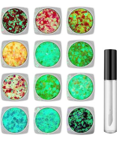  Jlobnyiun Face glitter for women face and body glitter 12 luminous colors 10ml skin-friendly cosmetics for girls carnival supplies - Buy Online on GoSupps.com