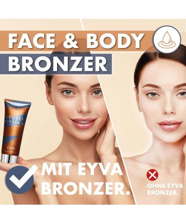 EYVA Self-Tanner for Face & Body 100ml - Oil-Free Hyaluronic Acid & Panthenol All Skin Types - Made in Germany - Buy Online on GoSupps.com