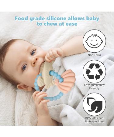 Bite Ring Toys for Babies - BPA-Free Silicone Teething Toys for 3+ Months - Sensory Molar Toys for Toddlers - Buy Online on GoSupps.com