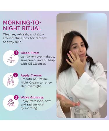 Fig.1 Evening Essentials Skincare Duo Micellar Oil Cleanser & Retinol Night Cream Gentle Makeup Remover Cleansing Oil & Anti Aging Night Cream Deeply Cleanse & Visibly Reduce Wrinkles 2x30ml Minis - Buy Online on GoSupps.com