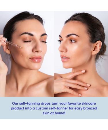 Nature Self Tanner Bronzing Drops with Hyaluronic Acid - Cruelty Free Self Tanner for Face & Body - Fragrance Free Vegan Skincare for Radiant Glow - Buy Online on GoSupps.com