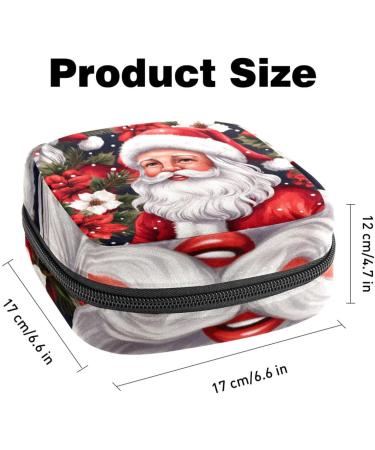 Muoooum Ladies Tie Storage Bag | Merry Christmas Menstrual Cup Pocket | Portable Feminine Products Storage for Teens | Color 9 - Buy Online on GoSupps.com
